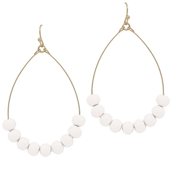 Clay Ball Teardrop Earrings - Picture 2 of 12